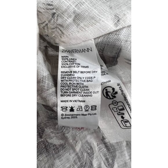 NWOT Zimmermann Golden Floral-print Linen Maxi Dress size 0P/ US 0-2 - Picture 12 of 12